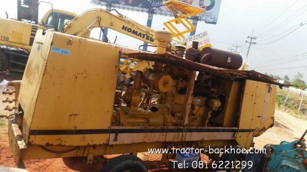 ขาย เครื่องปั๊มลม ขนาดใหญ่ มีล้อพ่วงลาก เทรเลอร์ komatsu EC105Vs-1 มือสอง เก่านอก พร้อมใช้งาน