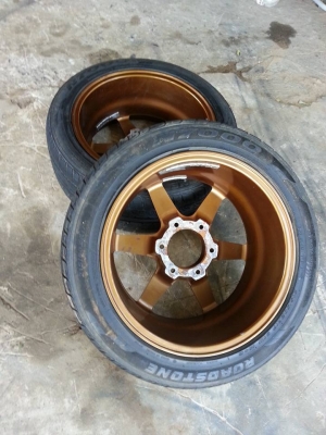 ราคา 3800 บาท 17&times;8 1คู่ รัดยาง 215/50 กันทรลักษ์ ศรีสะเกษ โทร.0816004753 ครับ...