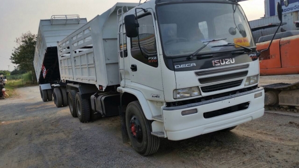 ขายรถพ่วง ISUZU เครื่อง 270 แรง ปี 47 euro2 แม่ลูกดัมพ์เหล็ก ลูก 2 เพลา ทะเบียนพร้อม