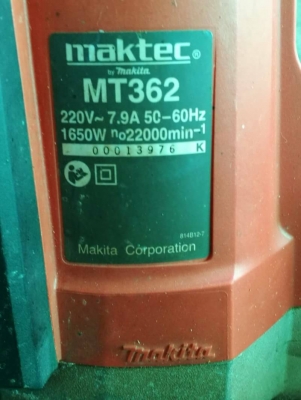 ขาย 2200บาทส่งฟรี โทร 083-2000058 เร้าเตอร์งานไม้ยี่ห้อMAKTEC ผลิตโดยมากีต้า ใช้ไฟ220V สภาพสวยพร้อมด ขาย 2200บาทส่งฟรี โทร 083-2000058 เร้าเตอร์งานไม้ยี่ห้อMAKTEC ผลิตโดยมากีต้า ใช้ไฟ220V สภาพสวยพร้อมด