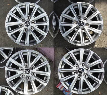 แม็ก New Triton-Pajero ขอบ 17 สภาพเดิมๆถอดป้ายแดง ไม่คดไม่ดุ้ง ไม่มีเก็บสี มีรอยจากการใช้งานบ้าง ราคา 4 วง 6,500 บาท