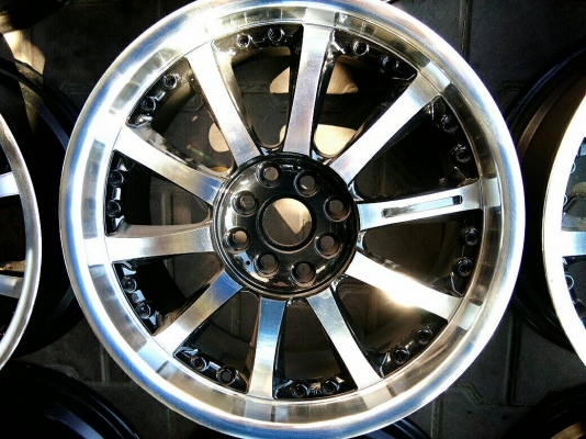 ขายเหมาแม็ก 4รู100 ขอบ17 ปัดเงาทำสีมาใหม่ด้วยเครื่องCNCงานสวย ไม่แตกไม่ร้าว จำนวน 4 ชุด 15900