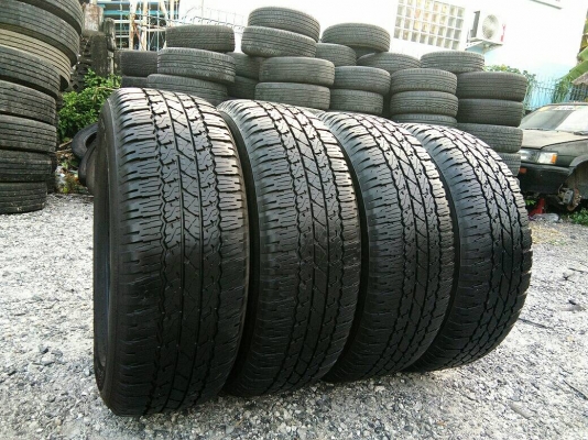 ขายยาง บริดสโตน 265/65R17 ยางสัปดาห์ที่13 ปี16 ดอกยางเต็มหนาสดเท่ากันไม่ร้าวไม่แตกลายไม่กินข้างไม่มีปะ เอาไปใช้กันยาวๆ จำนวน 1 ชุด