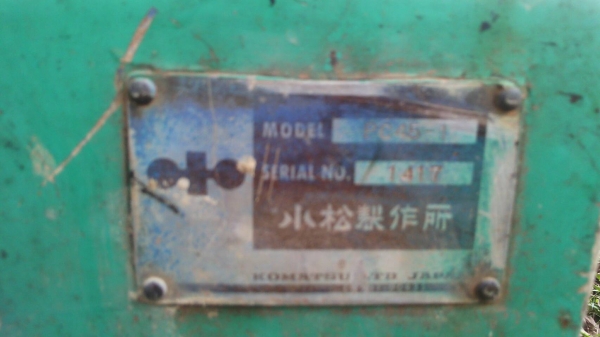 ขายรถแบคโฮ KOMATSU PC45-1 เอกสารอินวอย ระบบไฟเต็ม ราคา 420000 ขายรถแบคโฮ KOMATSU PC45-1 เอกสารอินวอย ระบบไฟเต็ม ราคา 420000