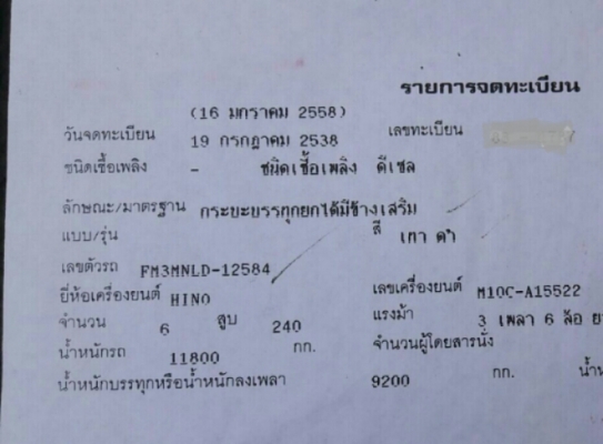 สิบล้อ.พ่วง ฮีโน่ FM3M 240ปี38แม่ลูก ดั้ม3คาน สภาพดีวิ่งประจำสวยเดิมพร้อมใช้ ทะเบียนพร้อมโอน ขาย1,16
