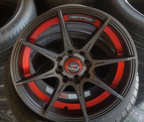 ขายล้อใหม่YACHIYODA 15(หน้าดำคลิปแดง)ยางใหม่ 4 ล้อ