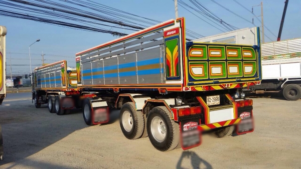 ขายรถพ่วงดัมพ์ Hino mega เครื่อง 260 แรง ปี 48 กระบะดัมพ์มิเนียม ลูก 3 เพลายัด แอร์พร้อม ยาง 80\% ทะเบียนพร้อม ขายรถพ่วงดัมพ์ Hino mega เครื่อง 260 แรง ปี 48 กระบะดัมพ์มิเนียม ลูก 3 เพลายัด แอร์พร้อม ยาง 80\% ทะเบียนพร้อม