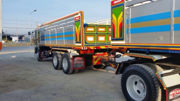 ขายรถพ่วงดัมพ์ Hino mega เครื่อง 260 แรง ปี 48 กระบะดัมพ์มิเนียม ลูก 3 เพลายัด แอร์พร้อม ยาง 80\% ทะเบียนพร้อม ขายรถพ่วงดัมพ์ Hino mega เครื่อง 260 แรง ปี 48 กระบะดัมพ์มิเนียม ลูก 3 เพลายัด แอร์พร้อม ยาง 80\% ทะเบียนพร้อม