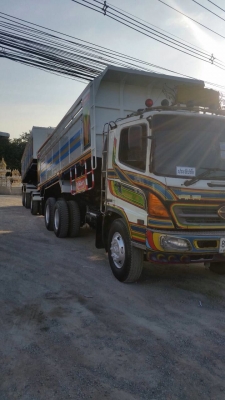 ขายรถพ่วงดัมพ์ Hino mega เครื่อง 260 แรง ปี 48 กระบะดัมพ์มิเนียม ลูก 3 เพลายัด แอร์พร้อม ยาง 80\% ทะเบียนพร้อม ขายรถพ่วงดัมพ์ Hino mega เครื่อง 260 แรง ปี 48 กระบะดัมพ์มิเนียม ลูก 3 เพลายัด แอร์พร้อม ยาง 80\% ทะเบียนพร้อม