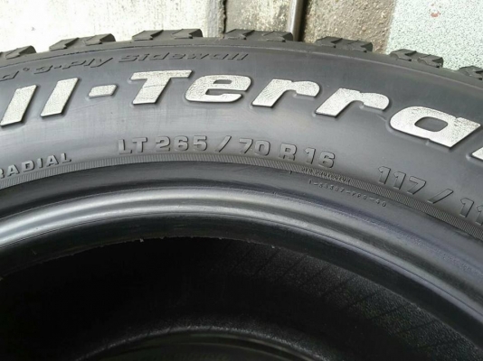 BF All USA. 265-70-16 ปี13 สภาพสวยๆ 1ชุด BF All USA. 265-70-16 ปี13 สภาพสวยๆ 1ชุด