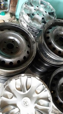 ล้อกะทะโตต้ารีโว้+ฝาคอบ ขอบ16/5รู ชุด1800บ ขอบ17/6รู ชุด3000บ. (ป้ายแดง)>ราคานี้รับเอง<>ไม่รวมค่าจัดส่ง< โทร 0879050181-0995357594