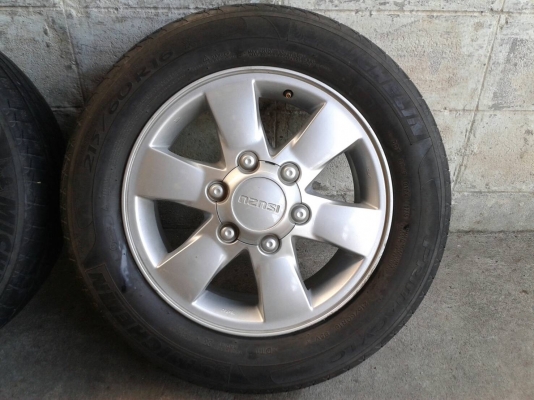 ล้ออีสุ ขอบ16นิ้ว6รู พร้อมยาง ชุดนี้ ราคา 5500 บาท