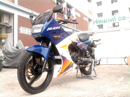 ขออนุญาติขาย Kawasaki KR 150 cc. สีน้ำเงินขาว ล้อแม็ก ขออนุญาติขาย Kawasaki KR 150 cc. สีน้ำเงินขาว ล้อแม็ก