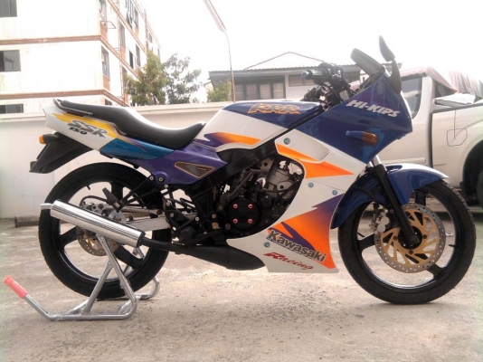 ขออนุญาติขาย Kawasaki KR 150 cc. สีน้ำเงินขาว ล้อแม็ก ขออนุญาติขาย Kawasaki KR 150 cc. สีน้ำเงินขาว ล้อแม็ก