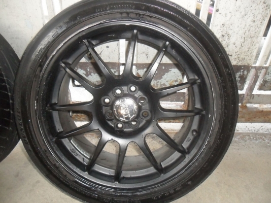 ล้อแม็ก17นิ้ว4รู100/114 "JAPAN"+ยางแก้มเตี้ย