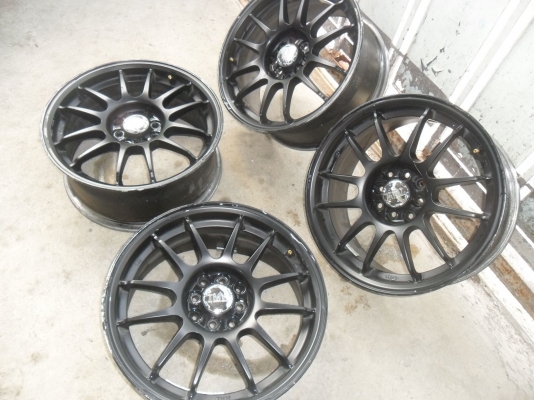 ล้อแม็ก17นิ้ว4รู100/114 "JAPAN"+ยางแก้มเตี้ย