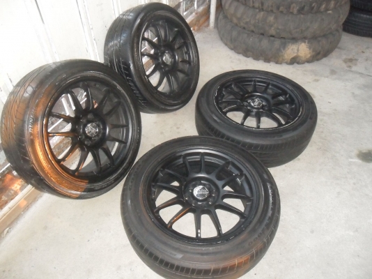 ล้อแม็ก17นิ้ว4รู100/114 "JAPAN"+ยางแก้มเตี้ย