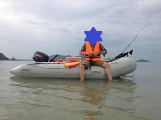 ขายเรือยางกู้ภัย +หลังคา และ เครื่องเรือ Yamabisi 15 Hp 2 จังหวะ