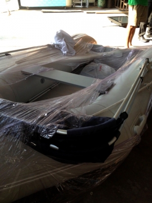 ขายเรือยางกู้ภัย +หลังคา และ เครื่องเรือ Yamabisi 15 Hp 2 จังหวะ