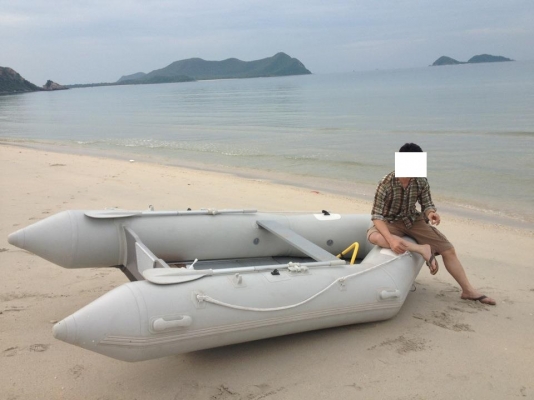 ขายเรือยางกู้ภัย +หลังคา และ เครื่องเรือ Yamabisi 15 Hp 2 จังหวะ