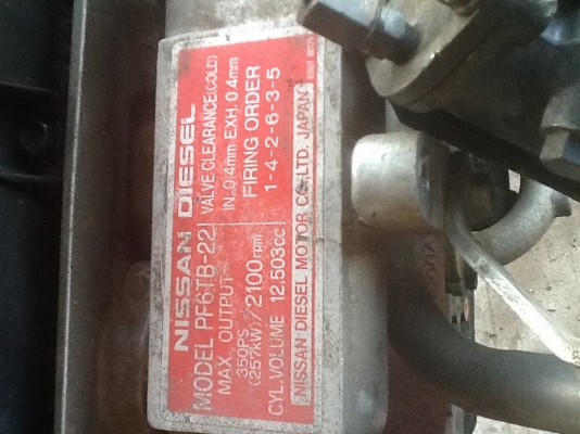 ขายเครื่องนิสสันUD PF6 350แรงห้าง