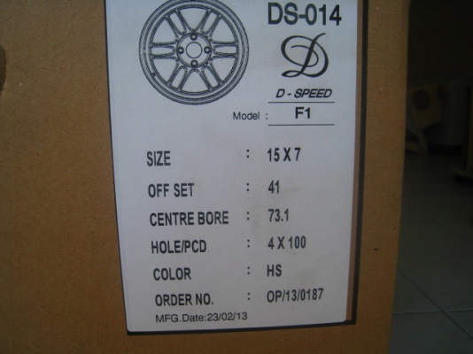 ขายล้อแม็กของใหม่ rpf1 15"x7" 4/100 et 41 +ยางใหม่ 15500 บาท(081-3747940)