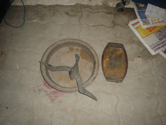 ถาดทองเหลือง  นกทองเหลือง  ถาดรองเหล็ก  3อย่าง1000บาท