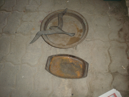 ถาดทองเหลือง  นกทองเหลือง  ถาดรองเหล็ก  3อย่าง1000บาท