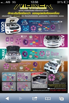 กล่องดันราง ยกหัวฉีก ปลดบูช ปลดคันเร่งไฟฟ้า ท่อสูตรเม้งซัง และ ม.เจริญท่อไอเสีย