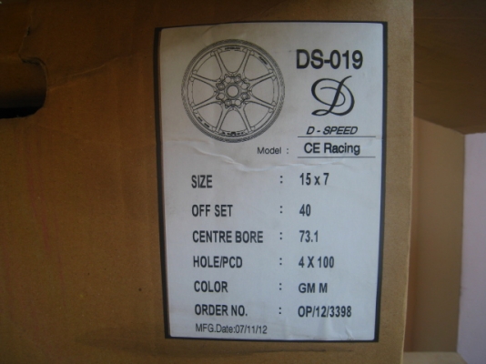 ขายล้อแม็กของใหม่ ce28n 15"x7" 4/100 et40 +ยางใหม่ 15500 บาท(081-3747940)