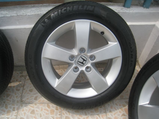 ขายล้อแม็ก Honda civic 16"x6.5" 5/114 et45 +ยางปี 09 (081-3747940)