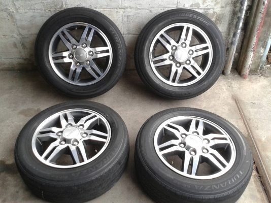 ล้ออีสุ ขอบ16นิ้ว6รู พร้อมยาง ชุดนี้ ราคา 5700 บาท