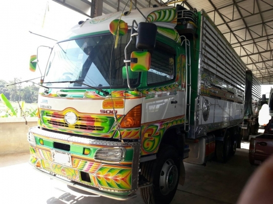 ขาย HINO 344 พ่วงแม่ลูก กระบะเนียมคอกเกษตรดั๊ม อู่ ธนิกลการ รถปี 55