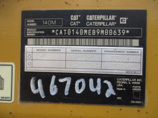 ขายรถเกรด CATERPILLAR 140M นำเข้าจาก USA สนใจติดต่อ อำพล 090-9694506, 080-3031241
