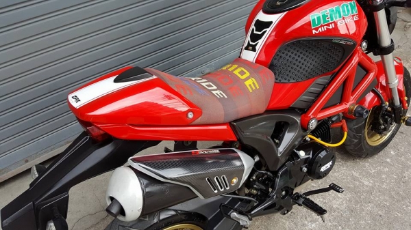 ขออนุญาตขาย DEMON DUCATI JUNIOR 125 วิ่งน้อยมาก 9,XXX KM ของแต่งเพียบทั้งคัน
