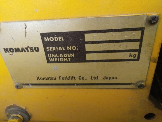 รถโฟล์คลิฟท์ Komatsu 3.5 ตันFD35T-5 เกียออโต้