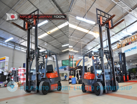 ขายรถโฟล์คลิฟท์มือสอง TOYOTA รุ่น 6FGL14-12348 ราคา 155,000 บาท  นำเข้าจากประเทศญี่ปุ่น 100\% ไม่เคยใช้งานในไทย