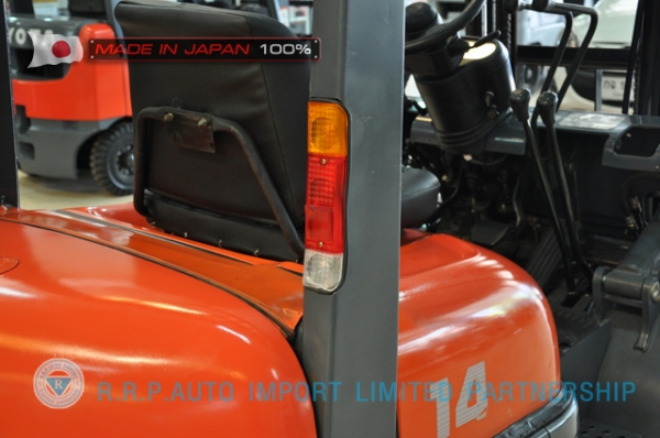 ขายรถโฟล์คลิฟท์มือสอง TOYOTA รุ่น 6FGL14-12348 ราคา 155,000 บาท  นำเข้าจากประเทศญี่ปุ่น 100\% ไม่เคยใช้งานในไทย