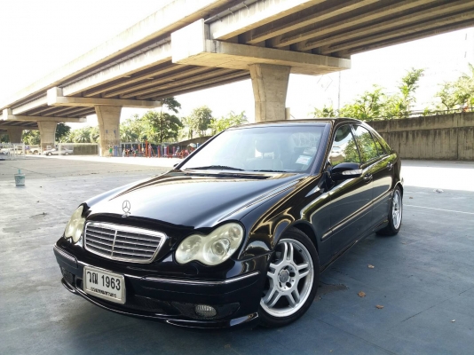 2002 MERCEDES-BENZ C200 KOMPRESSOR W203ELEGANCE 2.0 AT SEDAN ออพชั่นเต็ม ไม่เคยติดแก๊ส