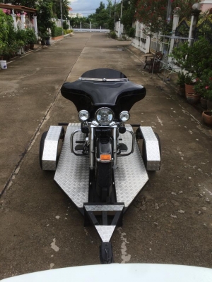 พ่วงบรรทุกมอไซค์ แบบเตี้ย กระดกได้ ขึ้น ลง ง่ายๆ คนเดียว สบายๆ พ่วงบรรทุกมอไซค์ แบบเตี้ย กระดกได้ ขึ้น ลง ง่ายๆ คนเดียว สบายๆ