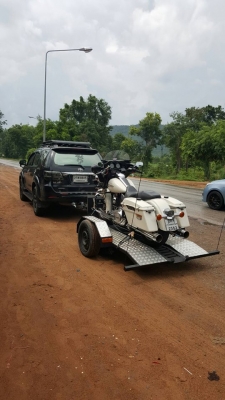 พ่วงบรรทุกมอไซค์ แบบเตี้ย กระดกได้ ขึ้น ลง ง่ายๆ คนเดียว สบายๆ พ่วงบรรทุกมอไซค์ แบบเตี้ย กระดกได้ ขึ้น ลง ง่ายๆ คนเดียว สบายๆ