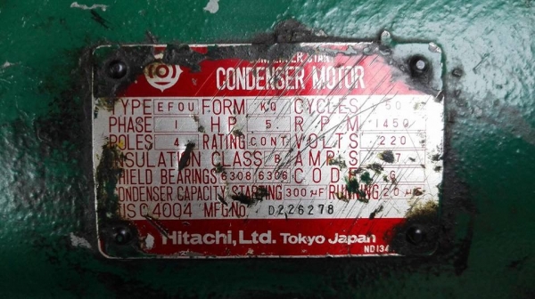** Sold ** มอเตอร์ Hitachi 5 HP 220V ไฟบ้านเก่าญี่ปุ่นพร้อมใช้งาน ** Sold ** มอเตอร์ Hitachi 5 HP 220V ไฟบ้านเก่าญี่ปุ่นพร้อมใช้งาน