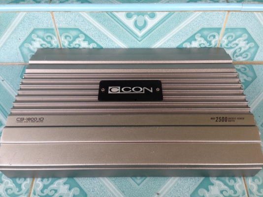 แอมป์คลาสดี CCON 1800.1D มือสองสภาพดี ใช้งานปกติ เบสดีมากแน่นเป็นลูก ขับซับ10&quot;-12&quot;หล่อว้อยไม่เกิน3&quot;ได้ ขาย 2450 บาท สนใจ0892425454 อยู่สระบุรี