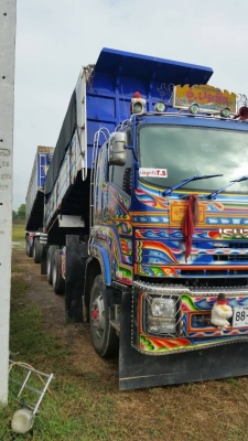 ขายรถพ่วง Isuzu เครื่อง 360 แรง ปี 55 กระบะดัมพ์มิเนียม ลูก 3 เพลาแท้ ทะเบียนพร้อม