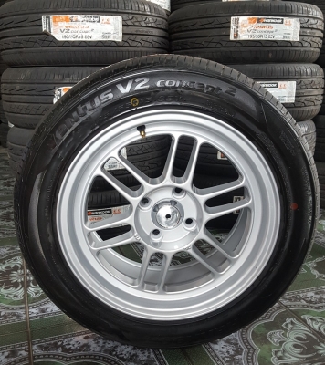 ขายล้อใหม่15 Rpf1 4รู100 พร้อมยางใหม่ HONKOOK V2 4 ล้อ