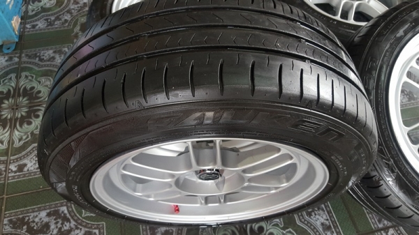 ขายล้อใหม่15 Rpf1 4รู100 ยางเปอร์เช็นปี15  4 ล้อ