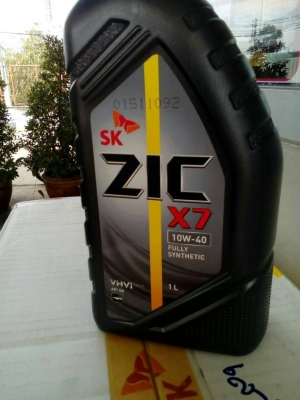** ราคา 980 ** ส่งฟรีทั่วไทย *น้ำมันเครื่องเบนซิน NGV /LPG ยี่ห้อ ZIC รุ่นX7 Fully Synthetic (base oil group3) เกรดสูงกว่า สังเคราะห์ ปตท คับ