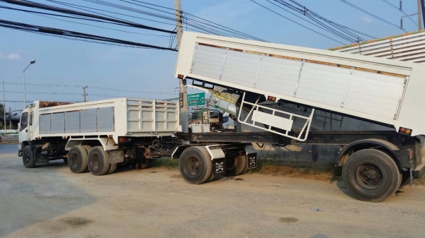 ขายรถพ่วง ISUZU เครื่อง 270 แรง ปี 46 euro2 แม่ลูกดัมพ์มิเนียม ลูก 2 เพลา ทะเบียนพร้อม ขายรถพ่วง ISUZU เครื่อง 270 แรง ปี 46 euro2 แม่ลูกดัมพ์มิเนียม ลูก 2 เพลา ทะเบียนพร้อม