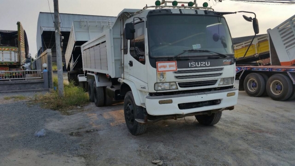 ขายรถพ่วง ISUZU เครื่อง 270 แรง ปี 46 euro2 แม่ลูกดัมพ์มิเนียม ลูก 2 เพลา ทะเบียนพร้อม