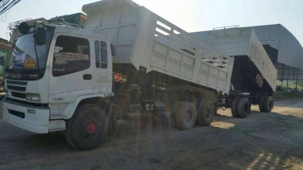 ขายรถพ่วง ISUZU เครื่อง 270 แรง ปี 47 euro2 แม่ลูกดัมพ์เหล็ก ลูก 2 เพลา ทะเบียนพร้อม